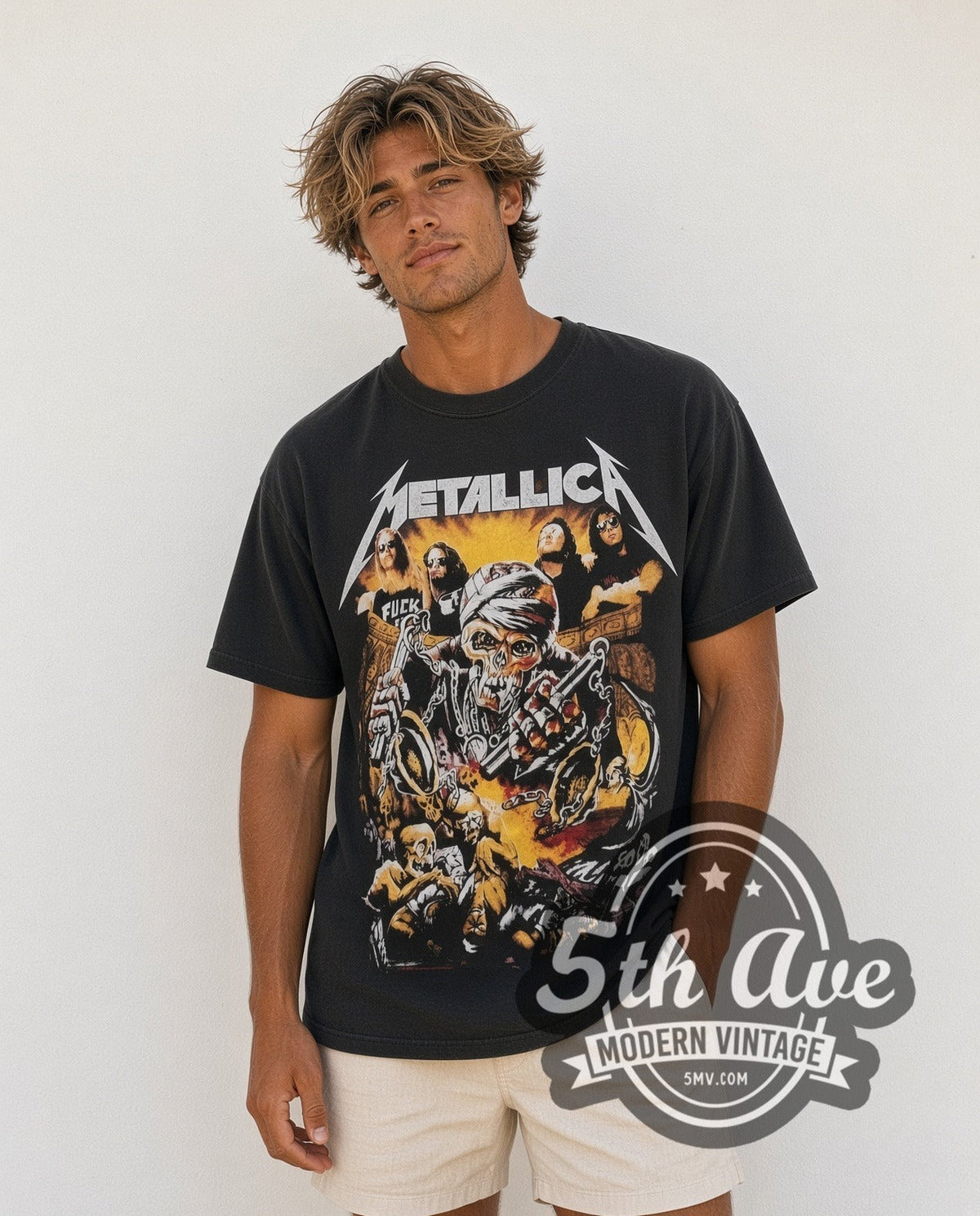 Metallica – Skull Biker – Vintage Band T-Shirt