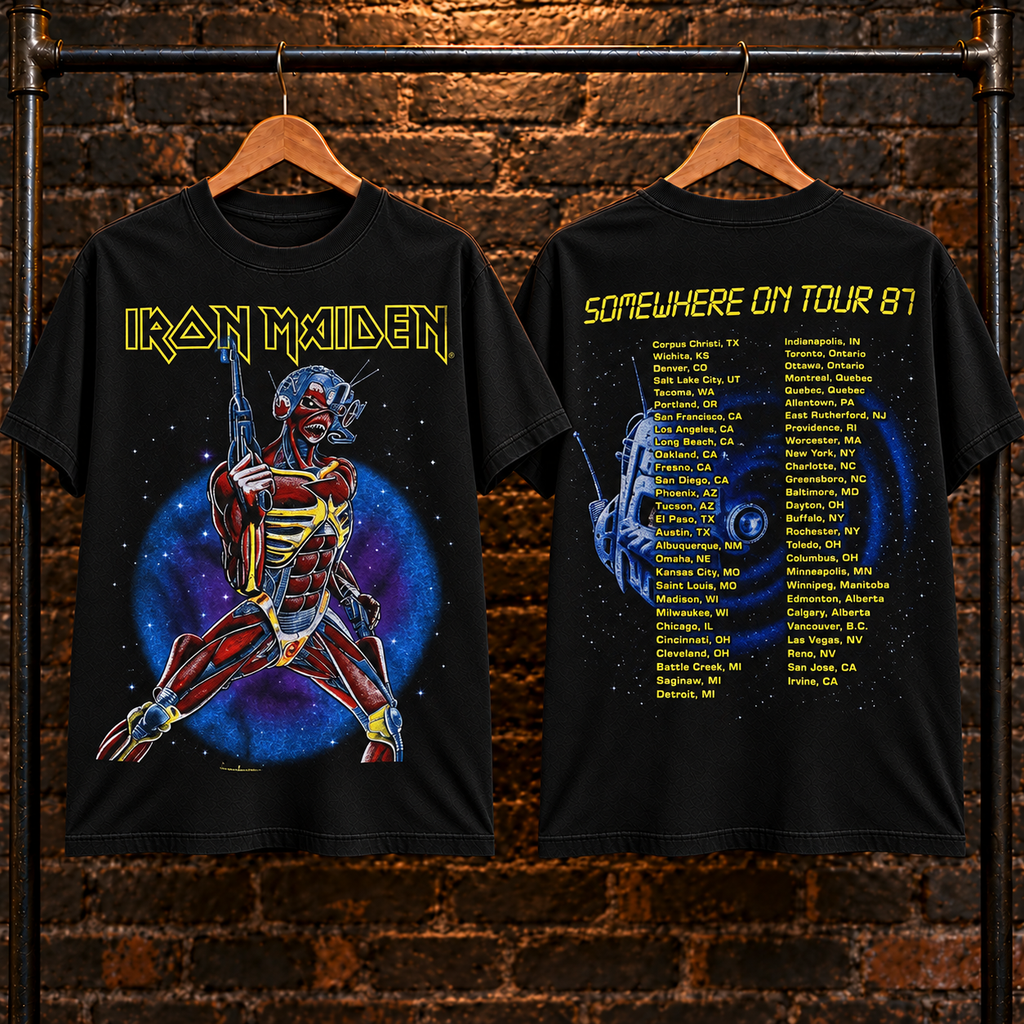 🔥 HOT PICK 🎸 Iron Maiden Tour Tee ⚡ Rare Retro Rock Vibes