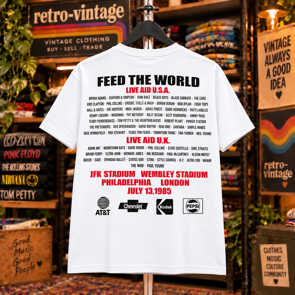 Live Aid 1985 Official Concert T-Shirt