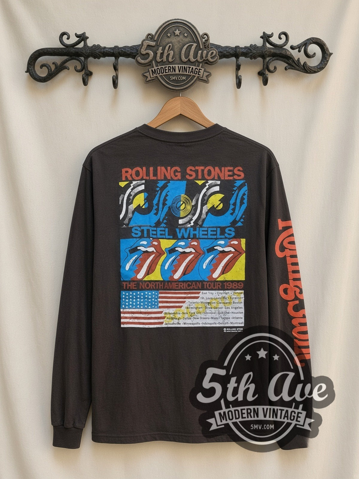 The Rolling Stones – World's Greatest Rock and Roll Band Tour 89 – Vintage Band Long Sleeve T-Shirt