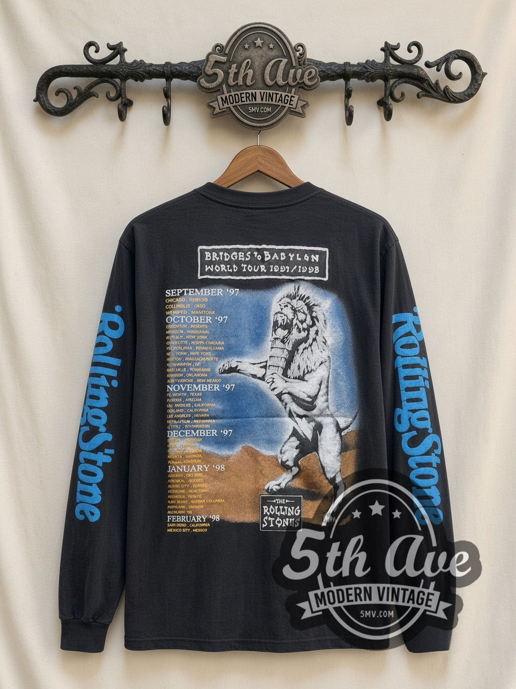 The Rolling Stones – Bridges to Babylon Lion – Vintage Band Long Sleeve T-Shirt