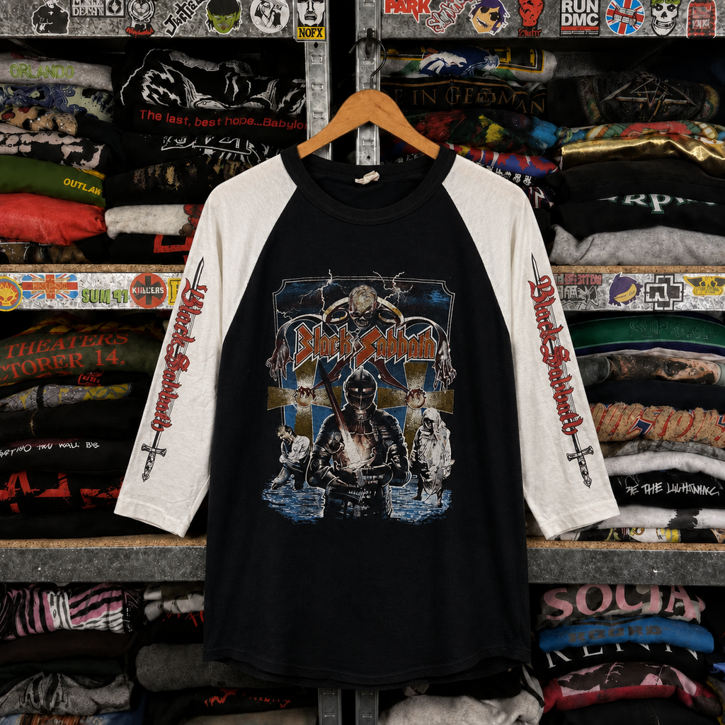 Rare Hard To Find Vintage Black Sabbath Raglan Shirt, Nearly Sold Out Collectors Piece