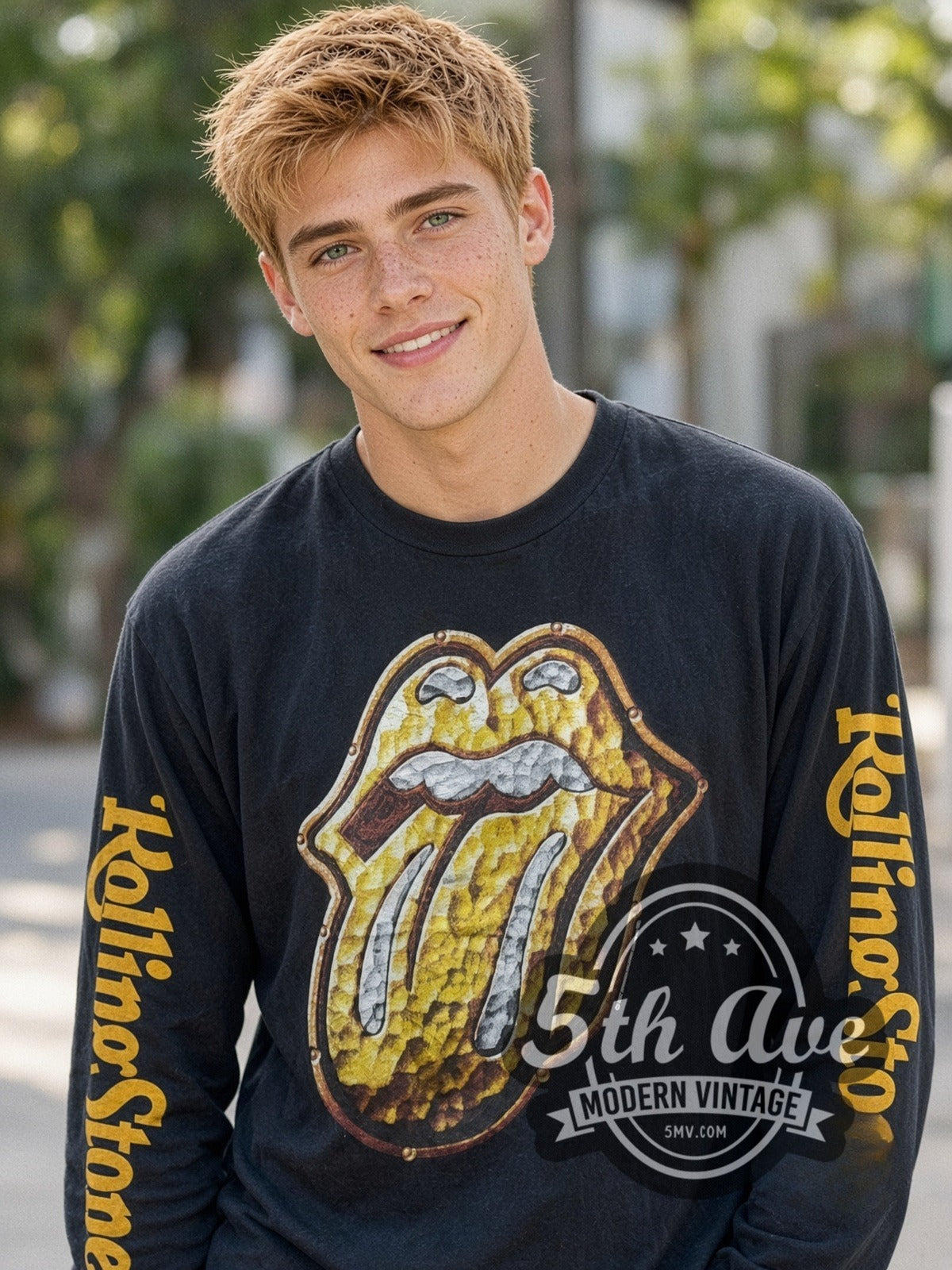The Rolling Stones – Gold Tongue – Vintage Band Long Sleeve T-Shirt
