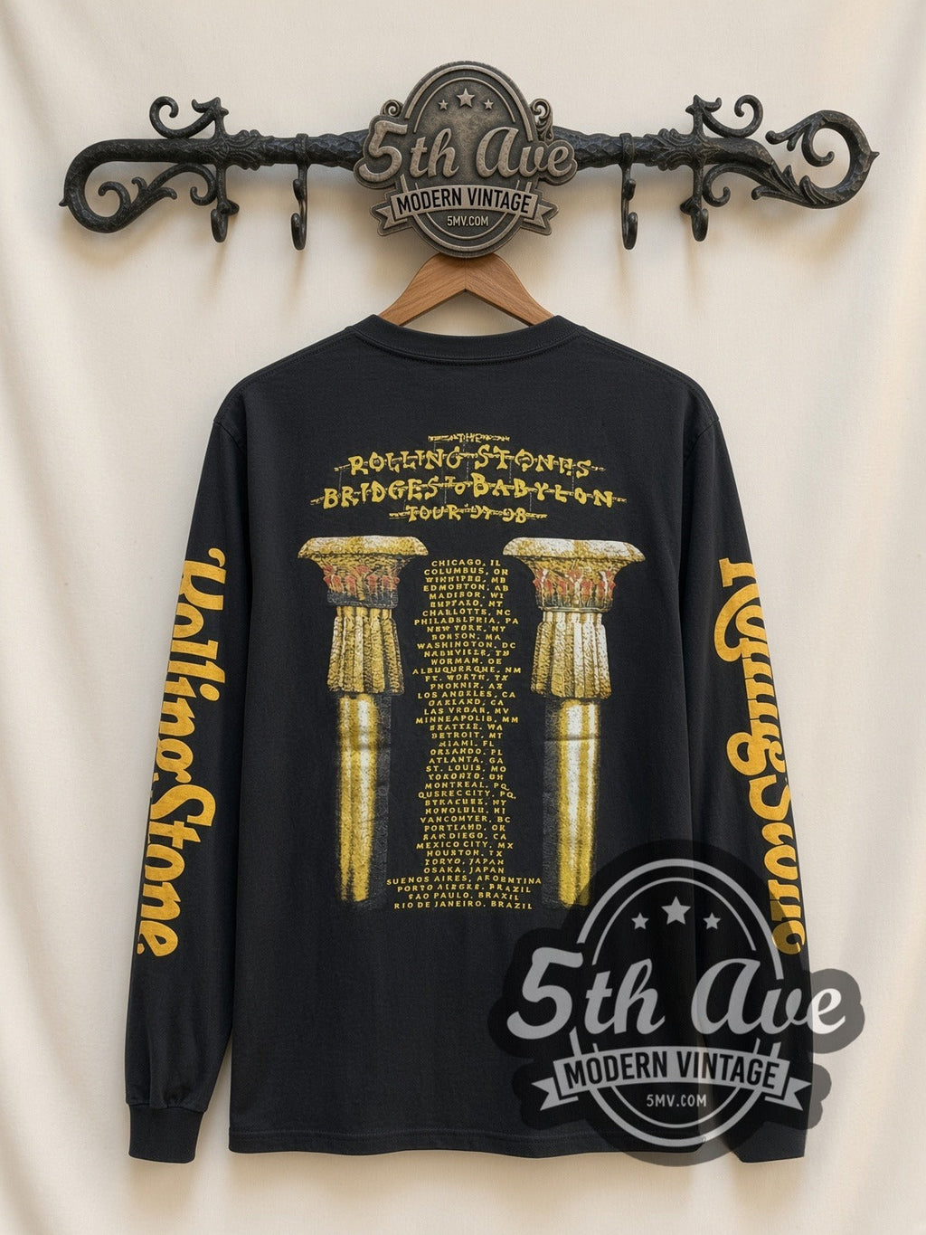 The Rolling Stones – Gold Tongue – Vintage Band Long Sleeve T-Shirt