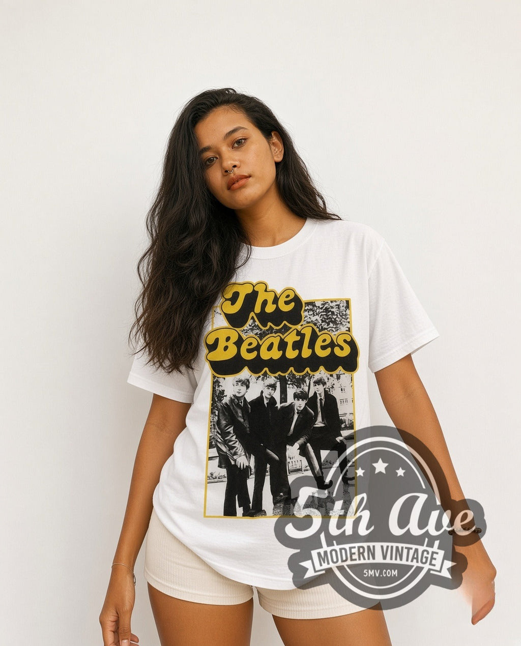 The Beatles – Cartoon Band (White) – Vintage Band T-Shirt