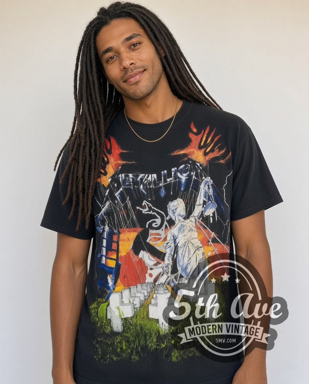Metallica –...And Justice for All All-Over Print – Vintage Band T-Shirt