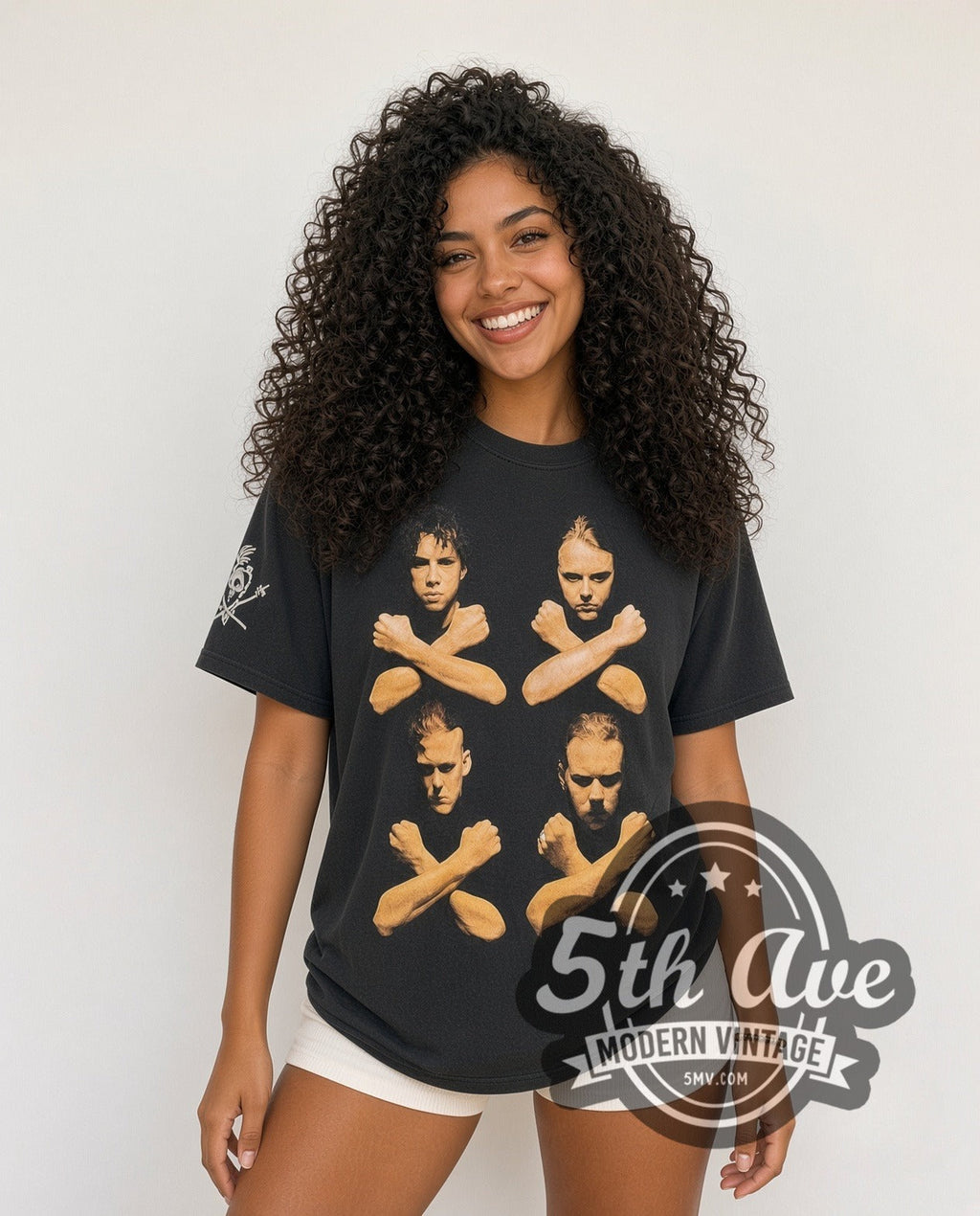 Metallica – Birth School Four Members Crossed Arms – Vintage Band T-Shirt