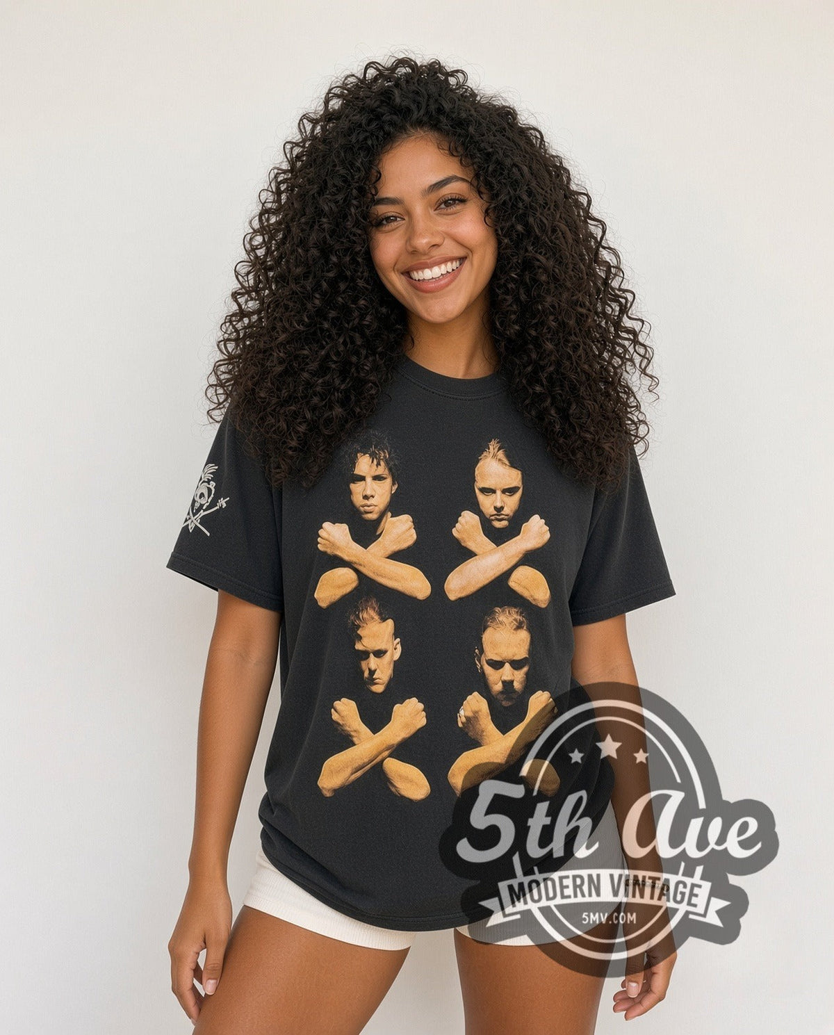 Metallica – Birth School Four Members Crossed Arms – Vintage Band T-Shirt