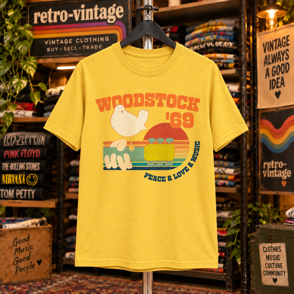 1969 Retro Woodstock Festival Hippie T-Shirt