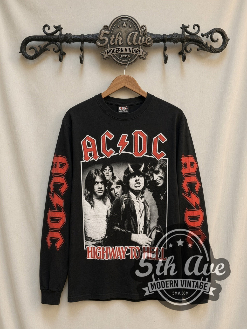 AC/DC – Highway to Hell Band Photo – Vintage Band Long Sleeve T-Shirt