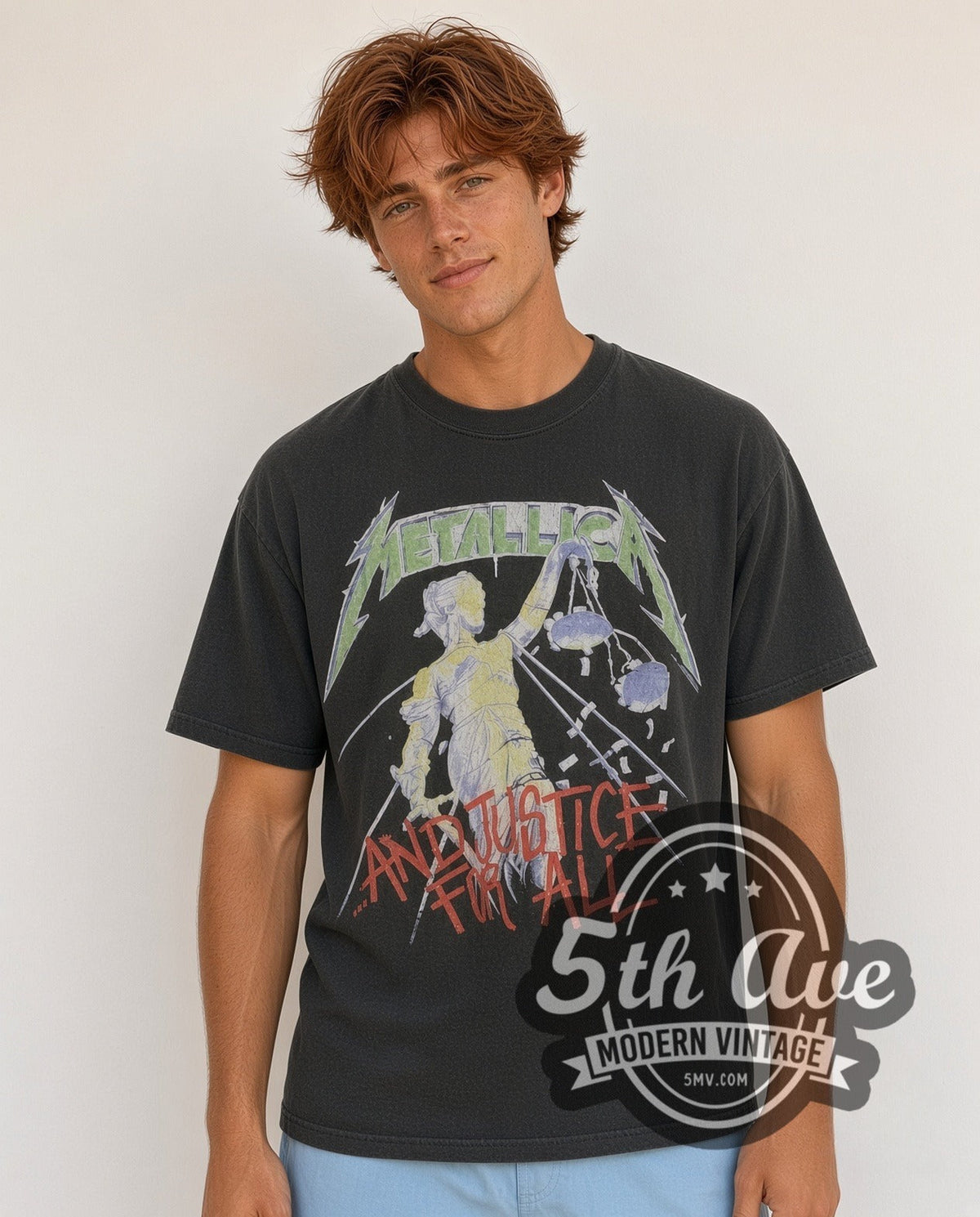Metallica – And Justice for All Hammer of Justice – Vintage Band T-Shirt