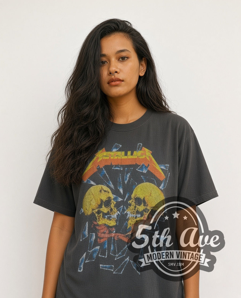 Metallica – Sad But True Twin Skulls Glass – Vintage Band T-Shirt