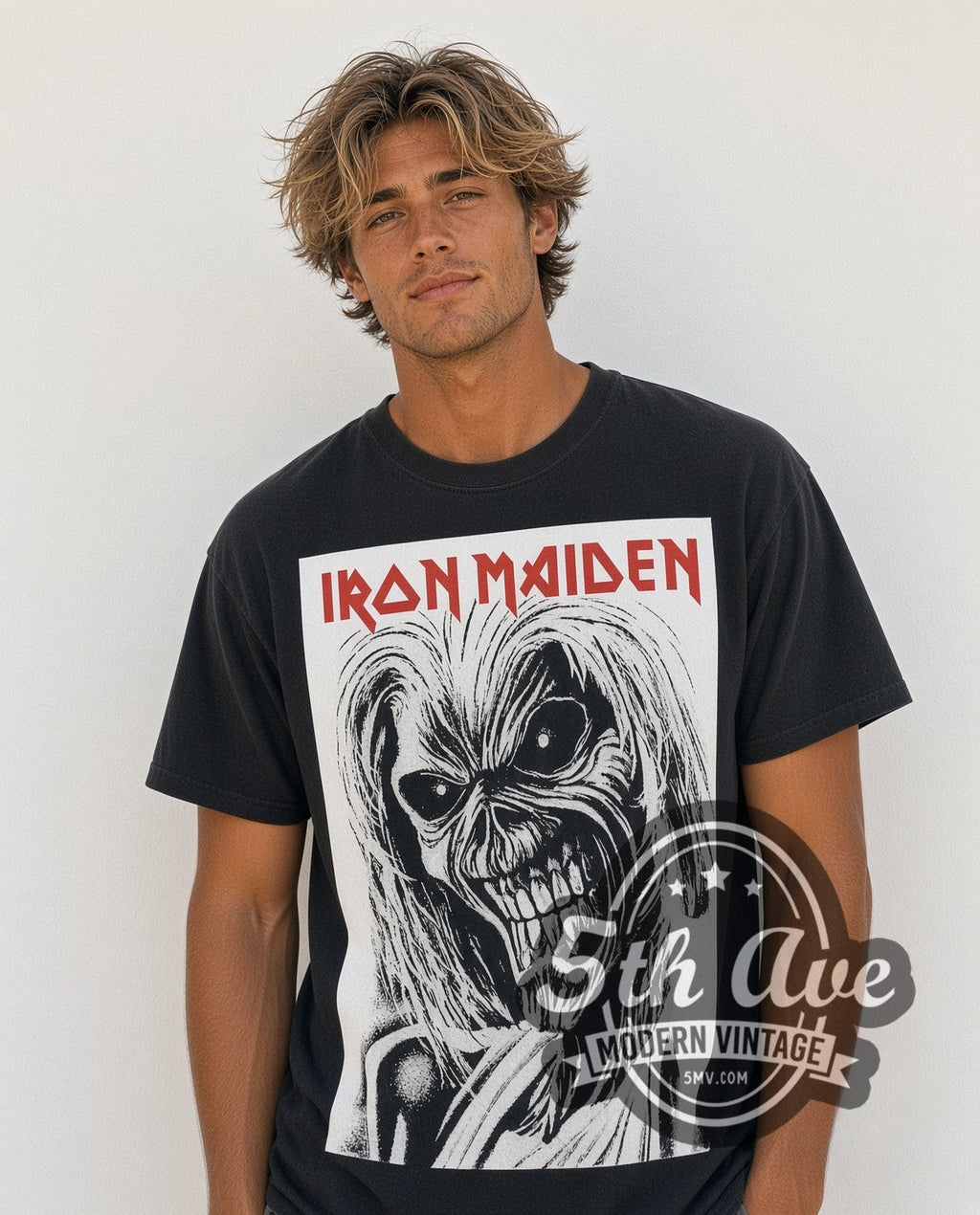 Iron Maiden – Killers Monochrome Eddie Block – Vintage Band T-Shirt