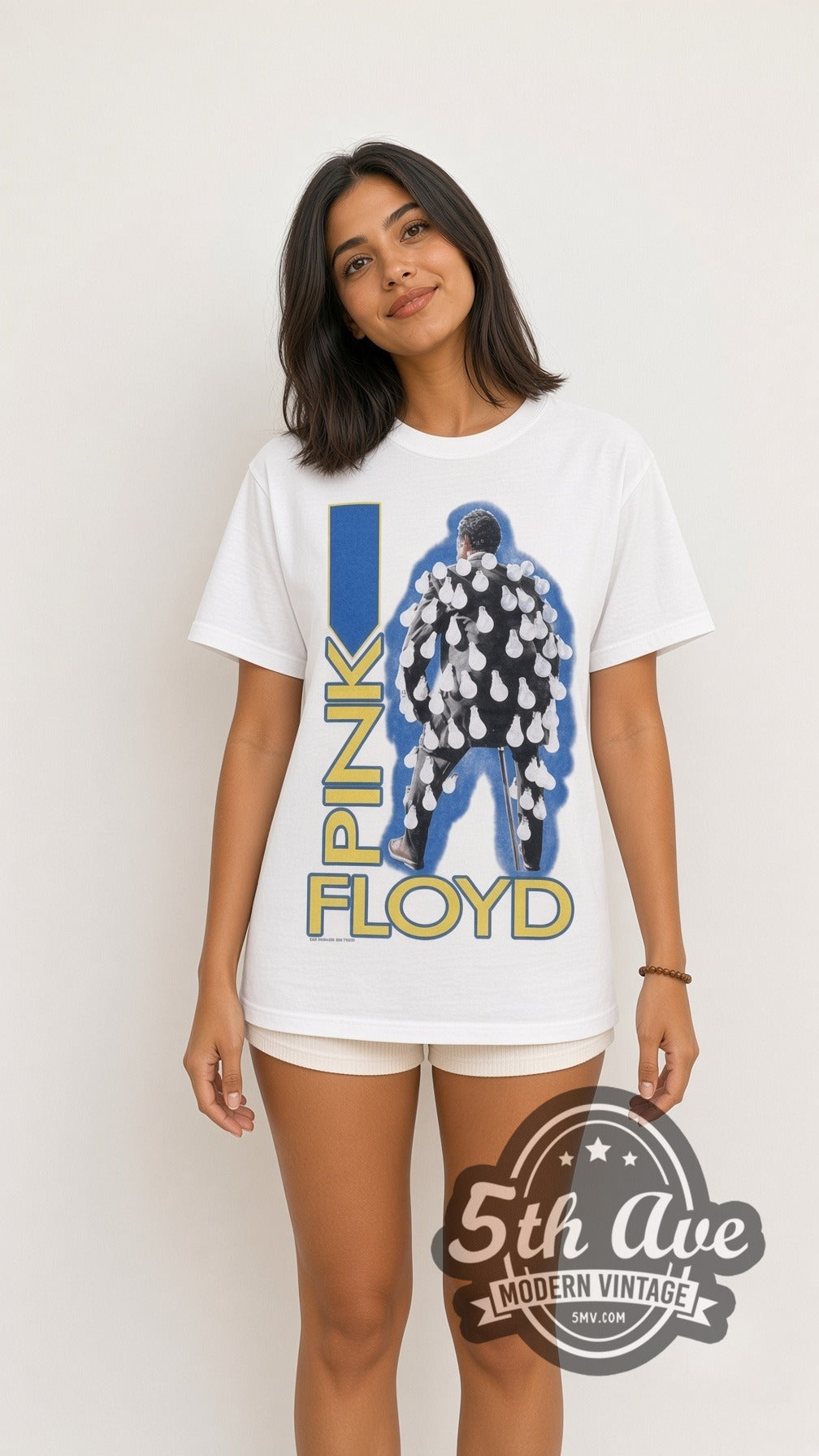 Pink Floyd – Figure (White) – Vintage Band T-Shirt