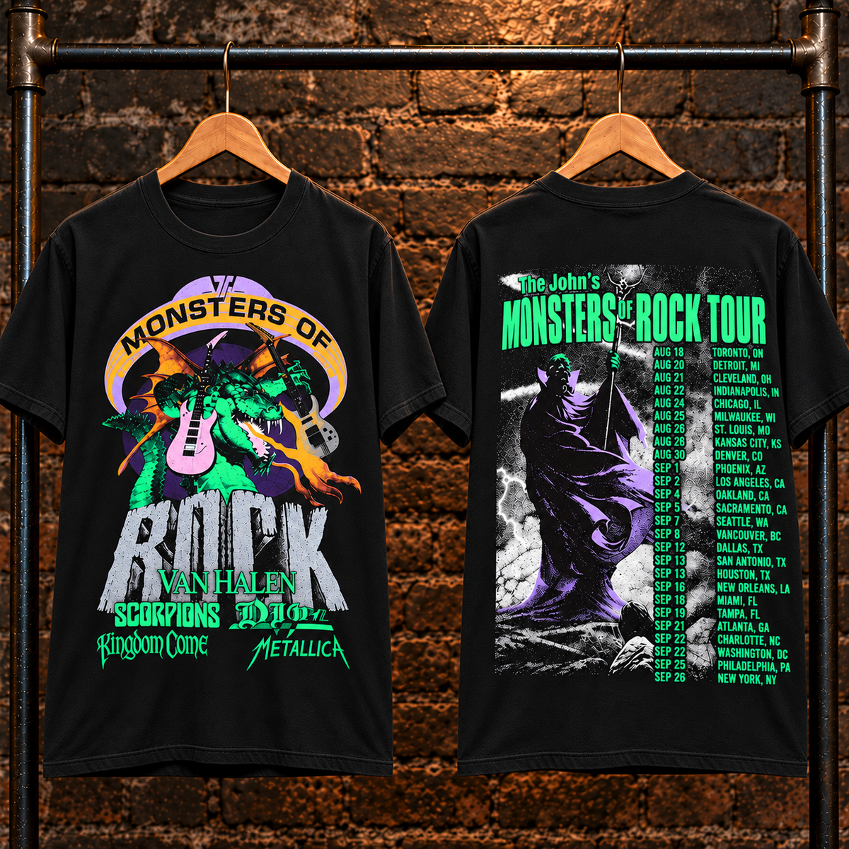 🔥 HOT PICK 🎸 Vintage Monsters of Rock T-Shirt ⚡ Rare Retro Rock Vibes