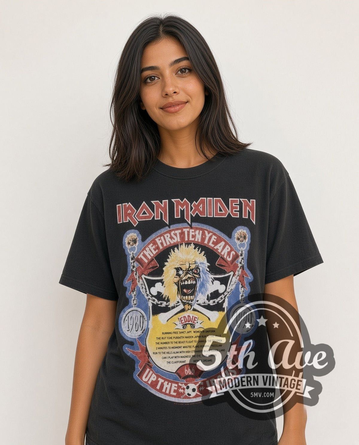 Iron Maiden – First Ten Years (Black) – Vintage Band T-Shirt