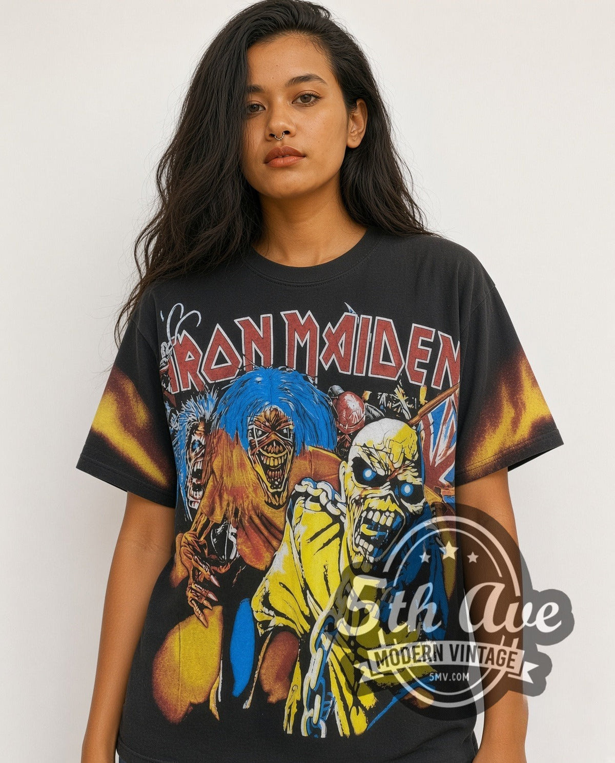 Iron Maiden – Iron Maiden Artwork – All Over Print – Vintage Band T-Shirt