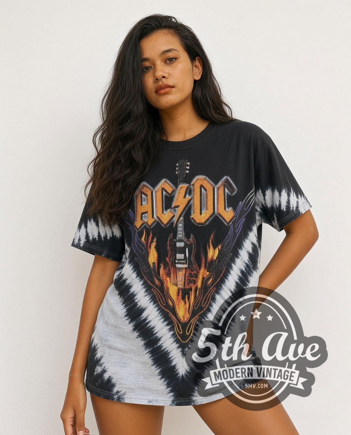 AC/DC – Hells Bells Power Up Tour – All Over Print – Vintage Band T-Shirt