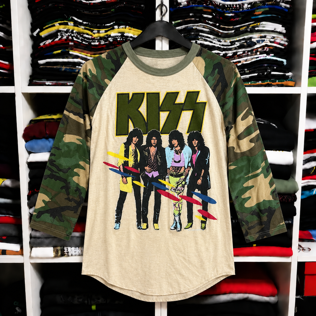 Vintage KISS Animalize Tour Raglan T-Shirt