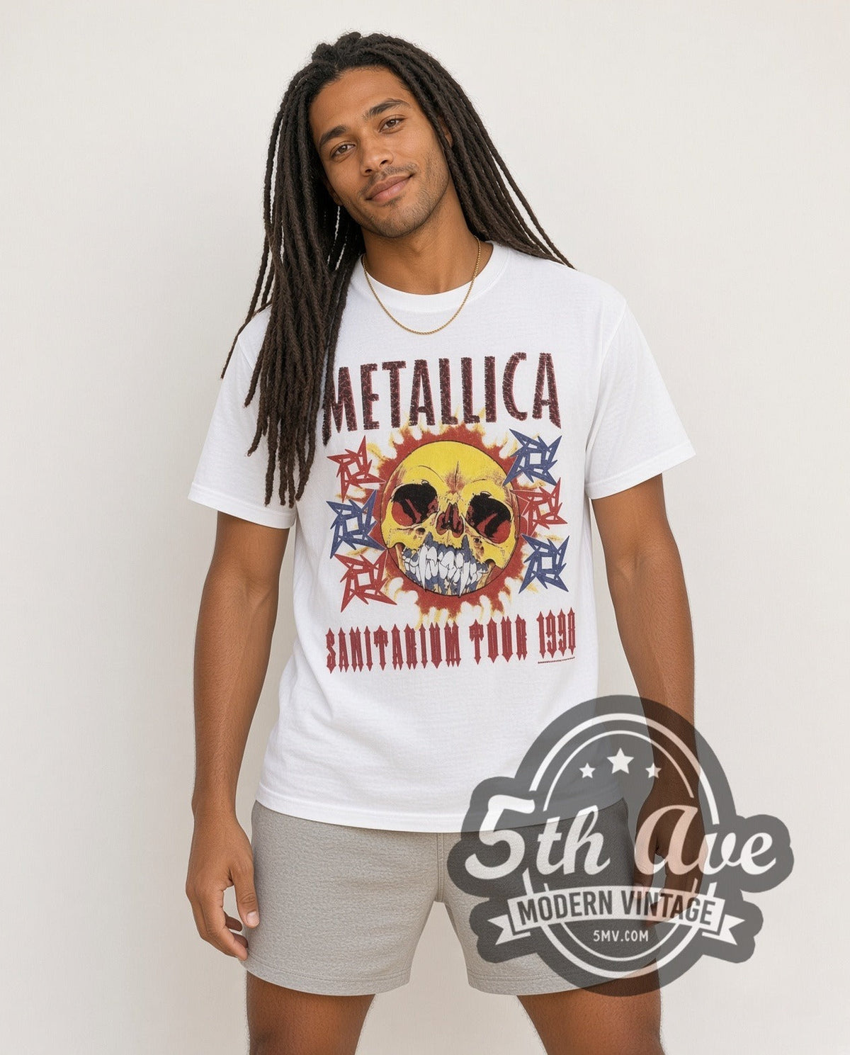 Metallica – Sanitarium Tour 1998 (White) – Vintage Band T-Shirt