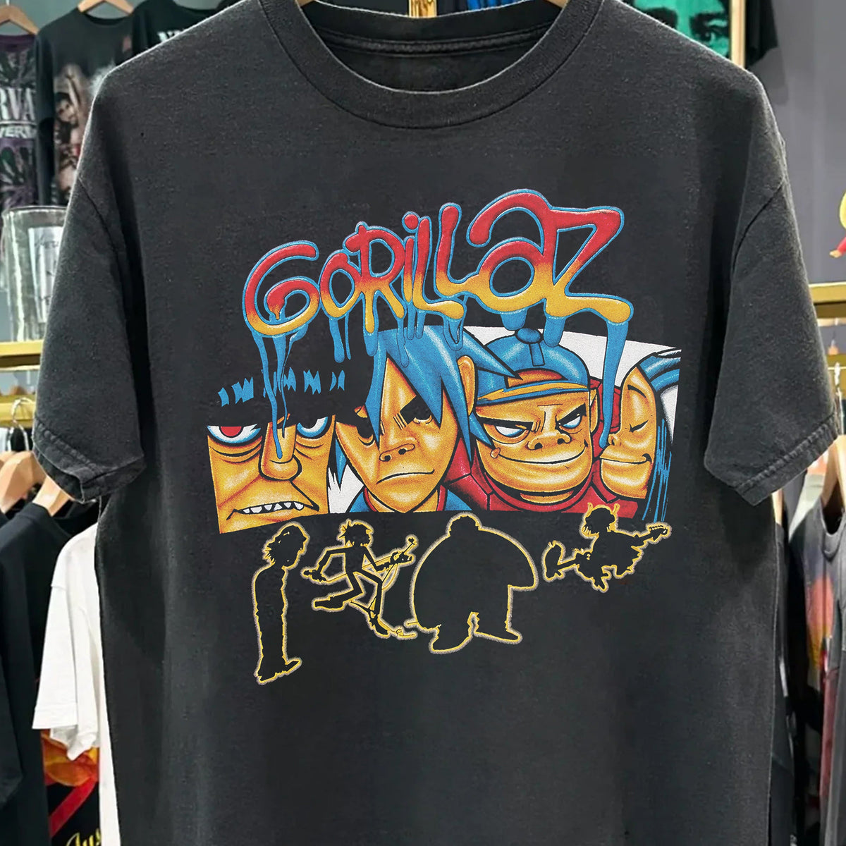 2000s Gorillaz Washed Black T-Shirt