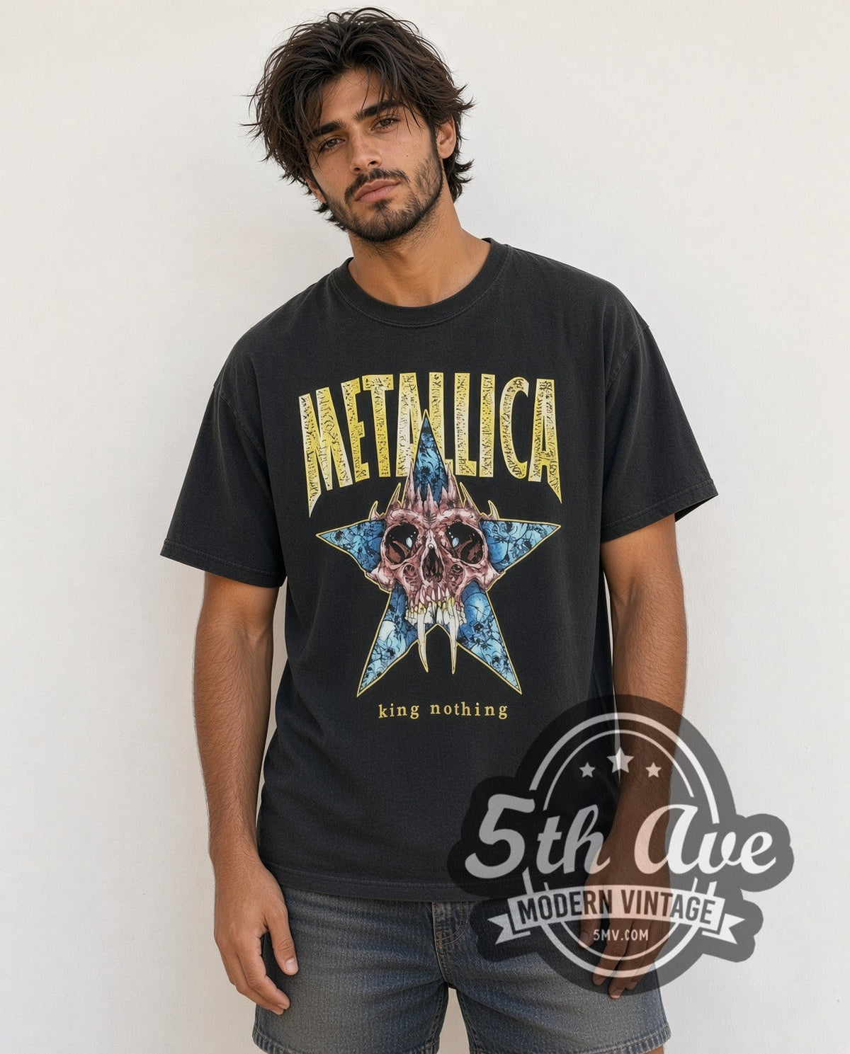 Metallica – King Nothing Fanged Skull Blue Star – Vintage Band T-Shirt