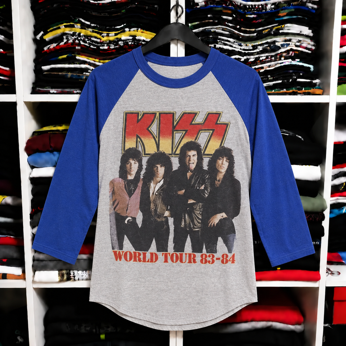 Vintage KISS Animalize Tour Raglan T-Shirt