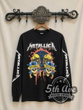 Metallica – Guns N' Roses Skulls – Vintage Band Long Sleeve T-Shirt