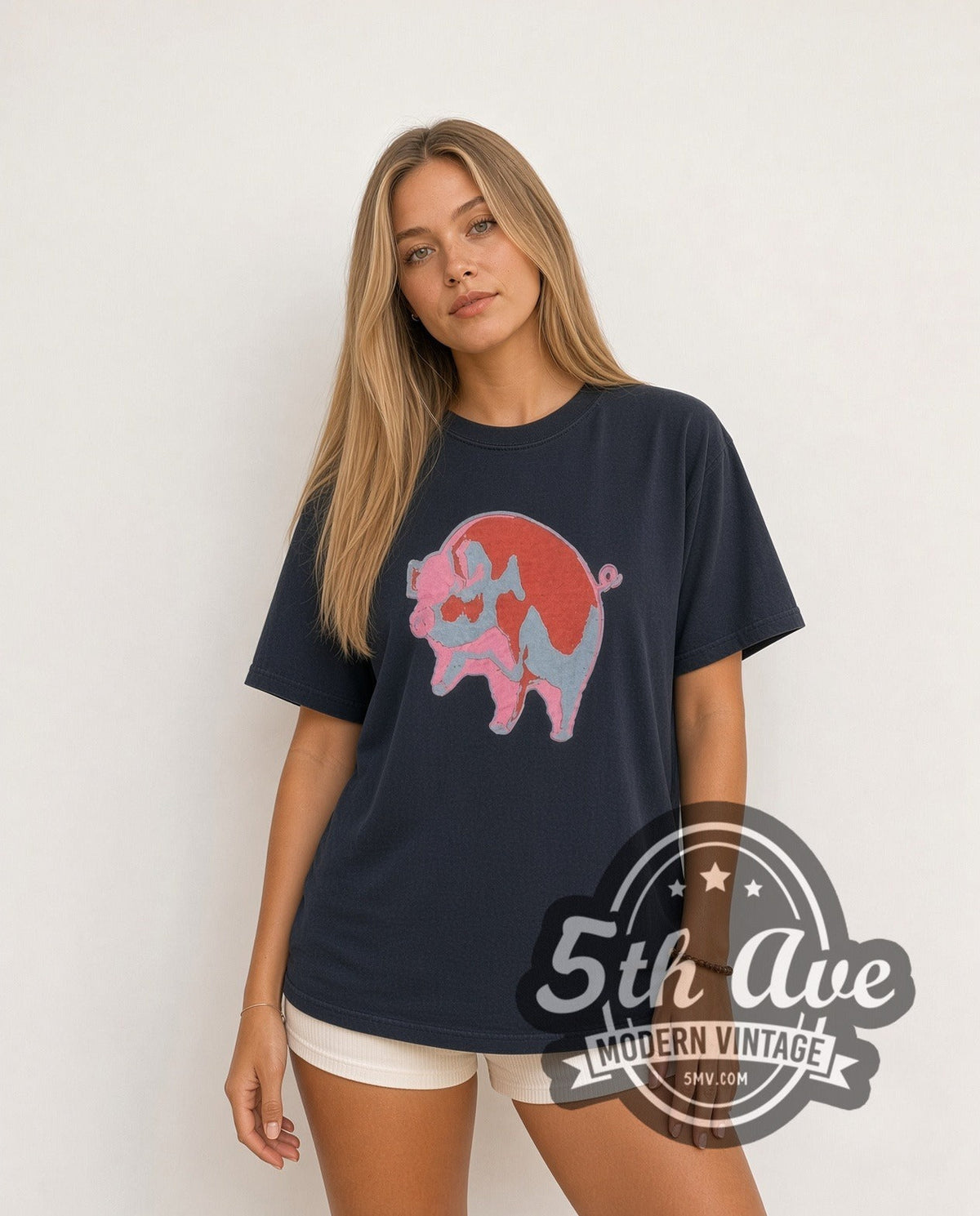 Pink Floyd – Animals Red Pink Blue Pig – Vintage Band T-Shirt