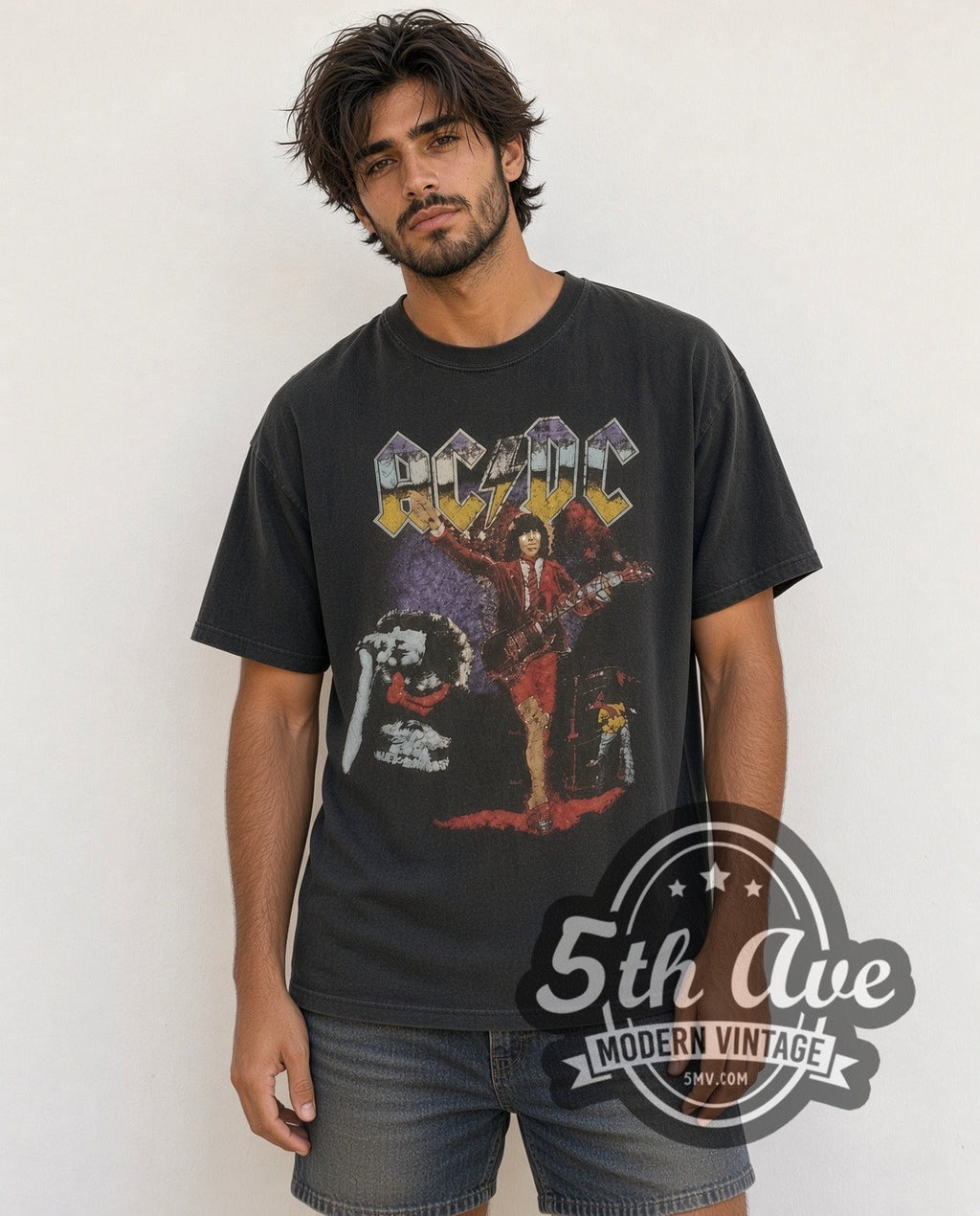 AC/DC – Angus Young Red Schoolboy Purple Haze – Vintage Band T-Shirt