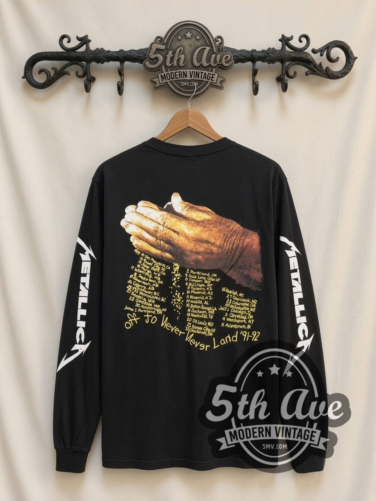 Metallica – Old Man Face – Vintage Band Long Sleeve T-Shirt