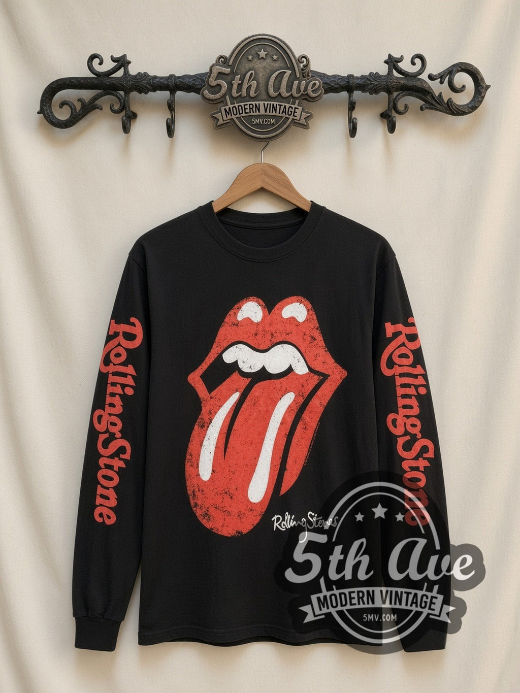 The Rolling Stones – Tongue Logo – Vintage Band Long Sleeve T-Shirt