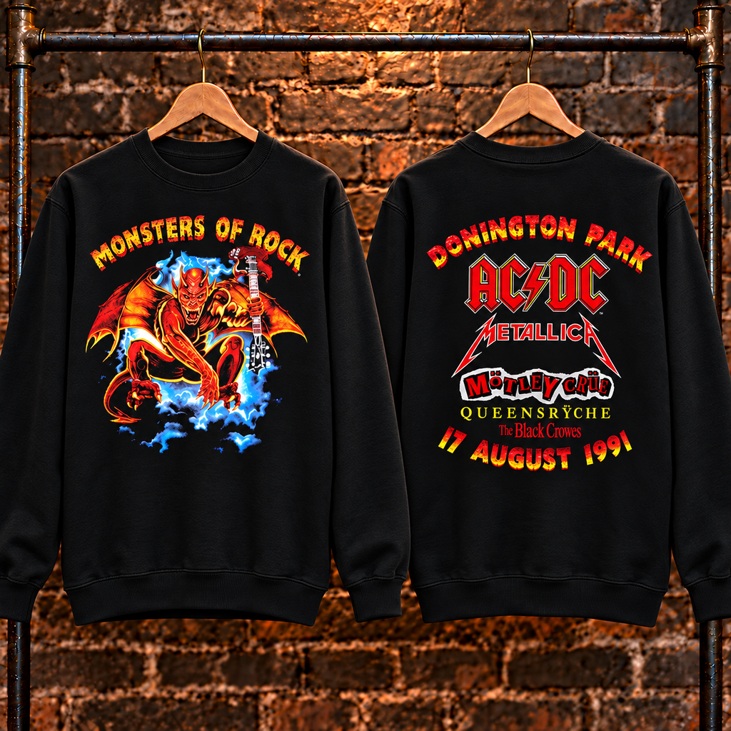 🔥 HOT PICK 🎸 Vintage Monsters of Rock Sweatshirt ⚡ Rare Retro Rock Vibes