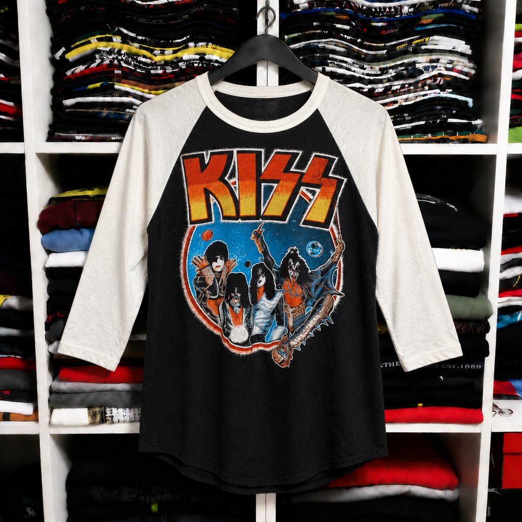Vintage KISS Animalize Tour Raglan T-Shirt