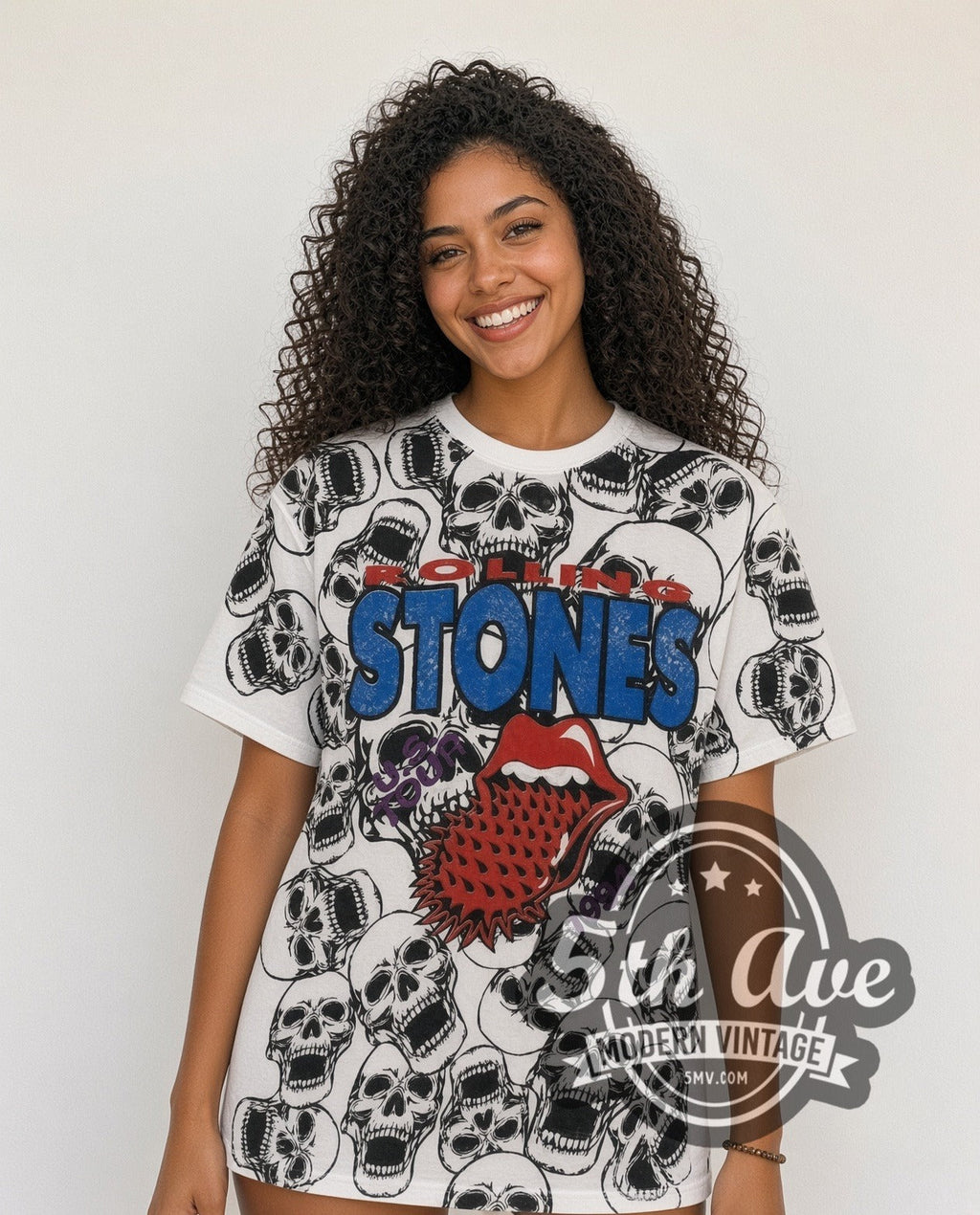 The Rolling Stones – Voodoo Lounge Skulls All Over Print – Vintage Band T-Shirt