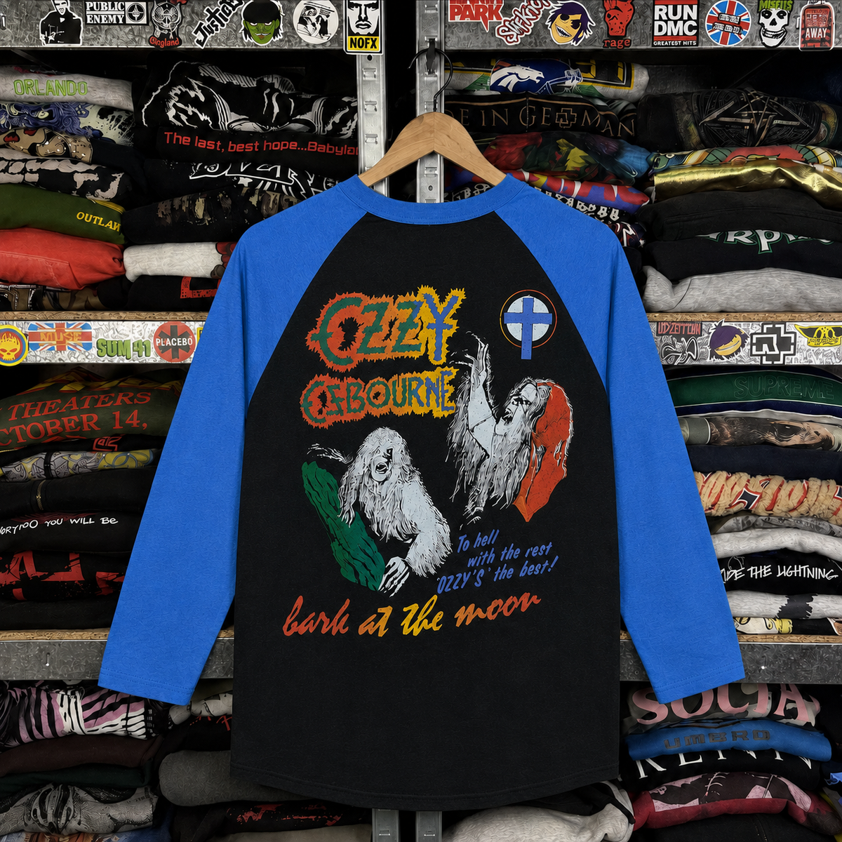 Rare Hard To Find Vintage Ozzy Osbourne Raglan Shirt, Nearly Sold Out Collectors Piece