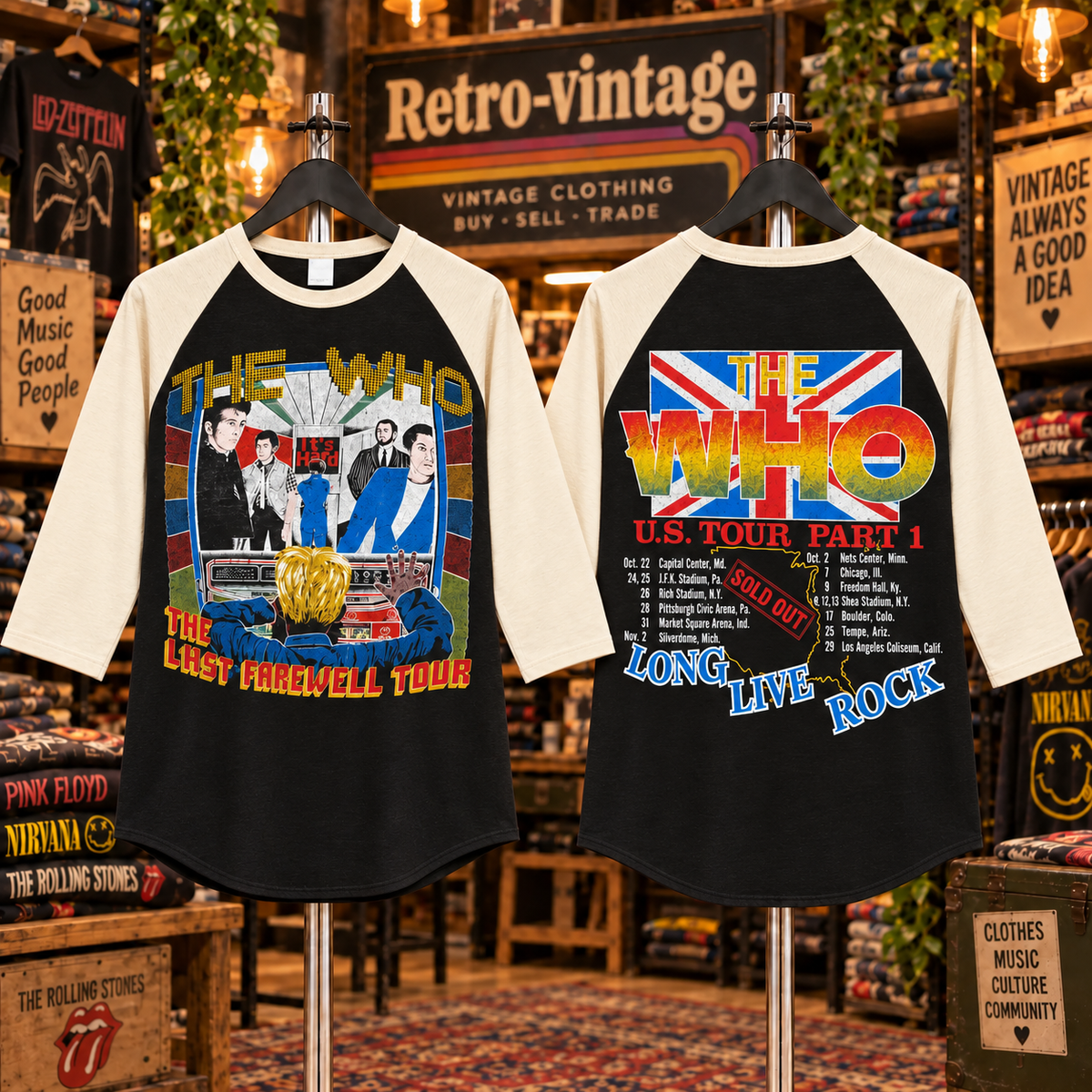 The Who last farewell tour raglan jersey