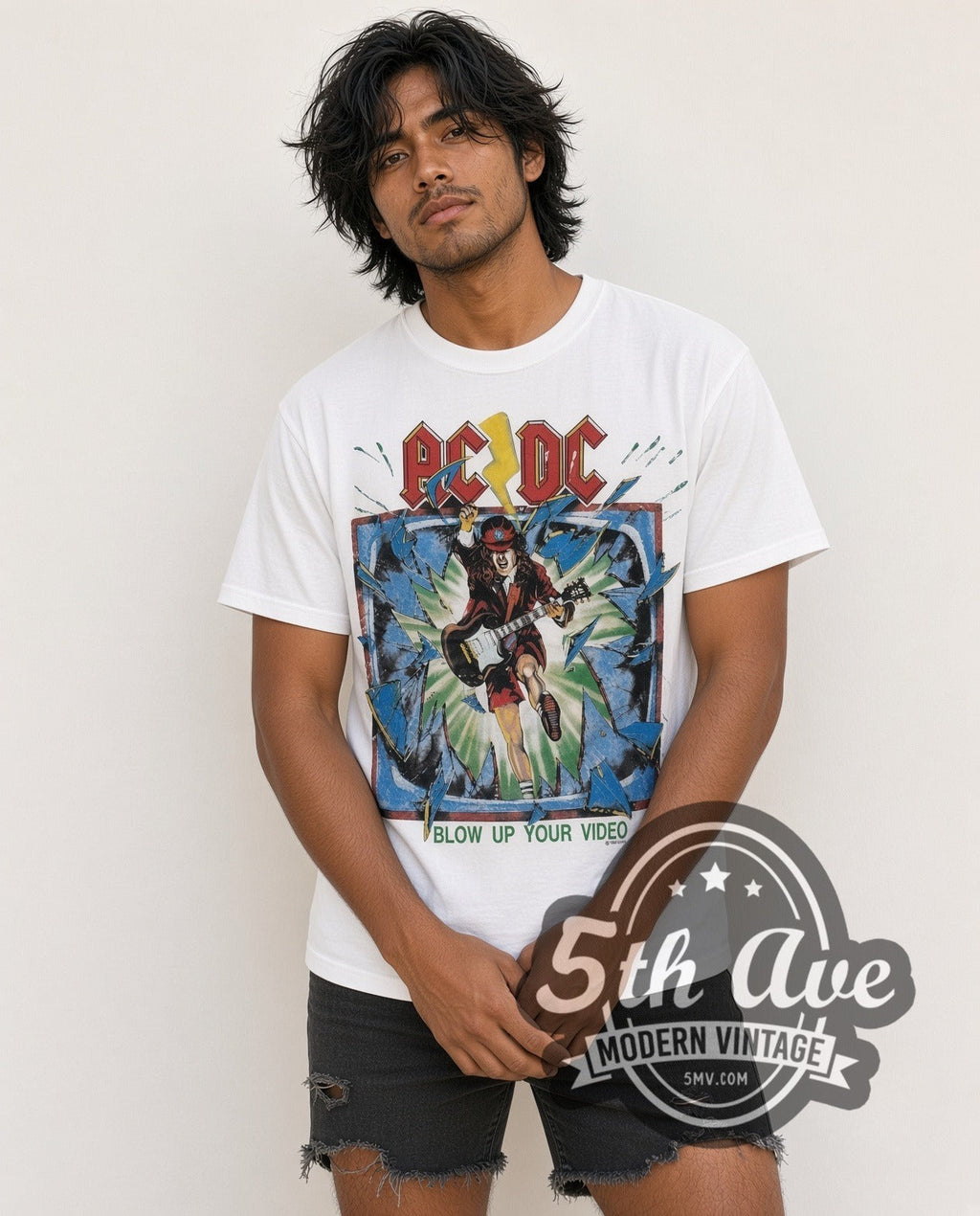AC/DC – Blow Up Your Video (White) – Vintage Band T-Shirt