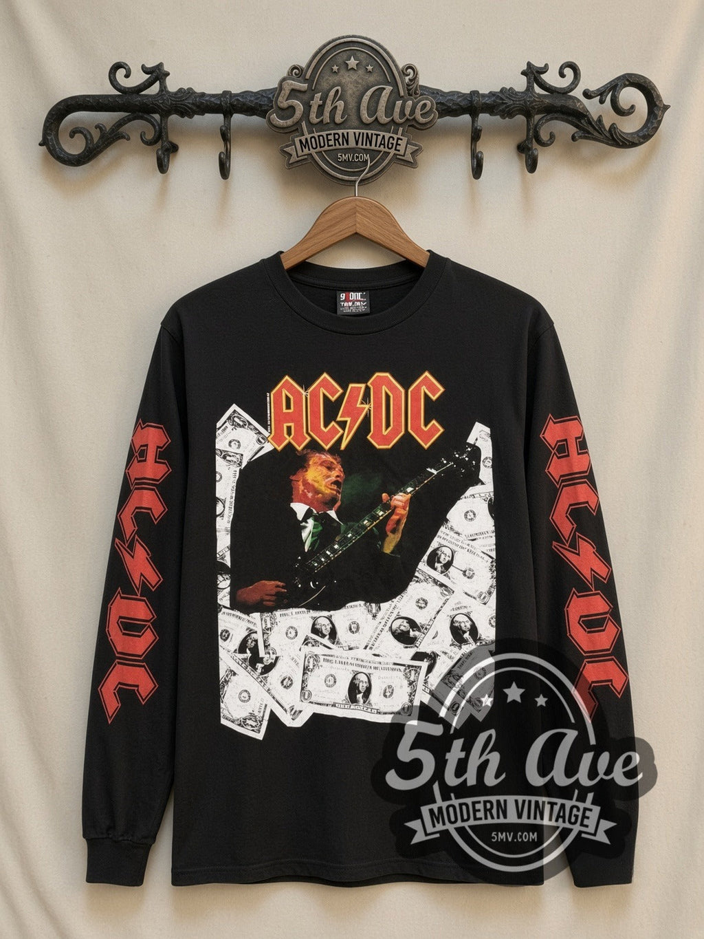 AC/DC – Angus Money – Vintage Band Long Sleeve T-Shirt