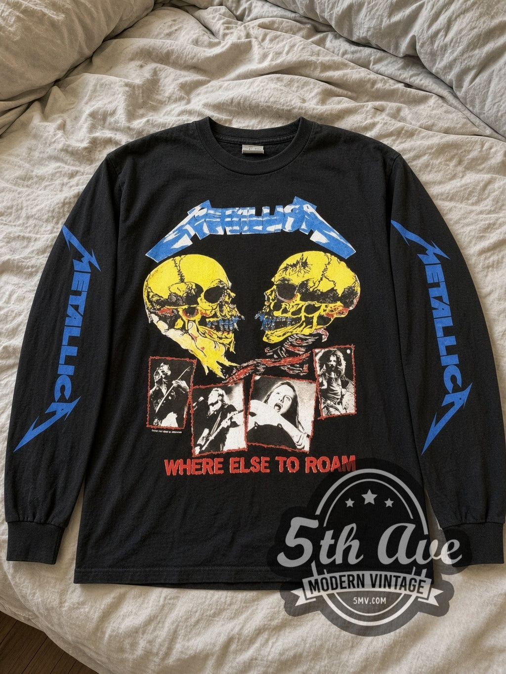 Metallica – Where Else to Roam – Vintage Band Long Sleeve T-Shirt