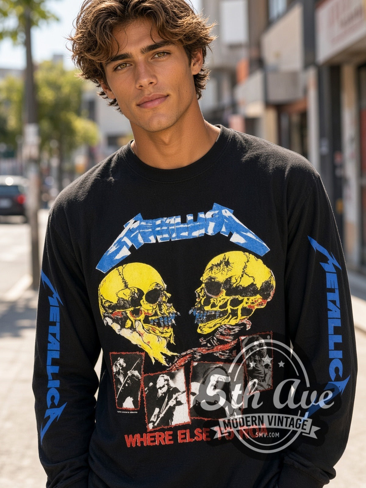 Metallica – Where Else to Roam – Vintage Band Long Sleeve T-Shirt