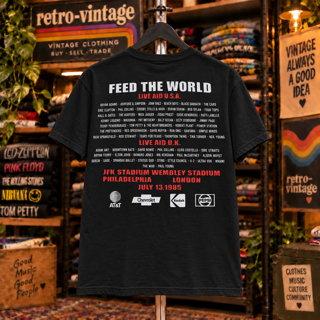 Live Aid 1985 Official Concert T-Shirt