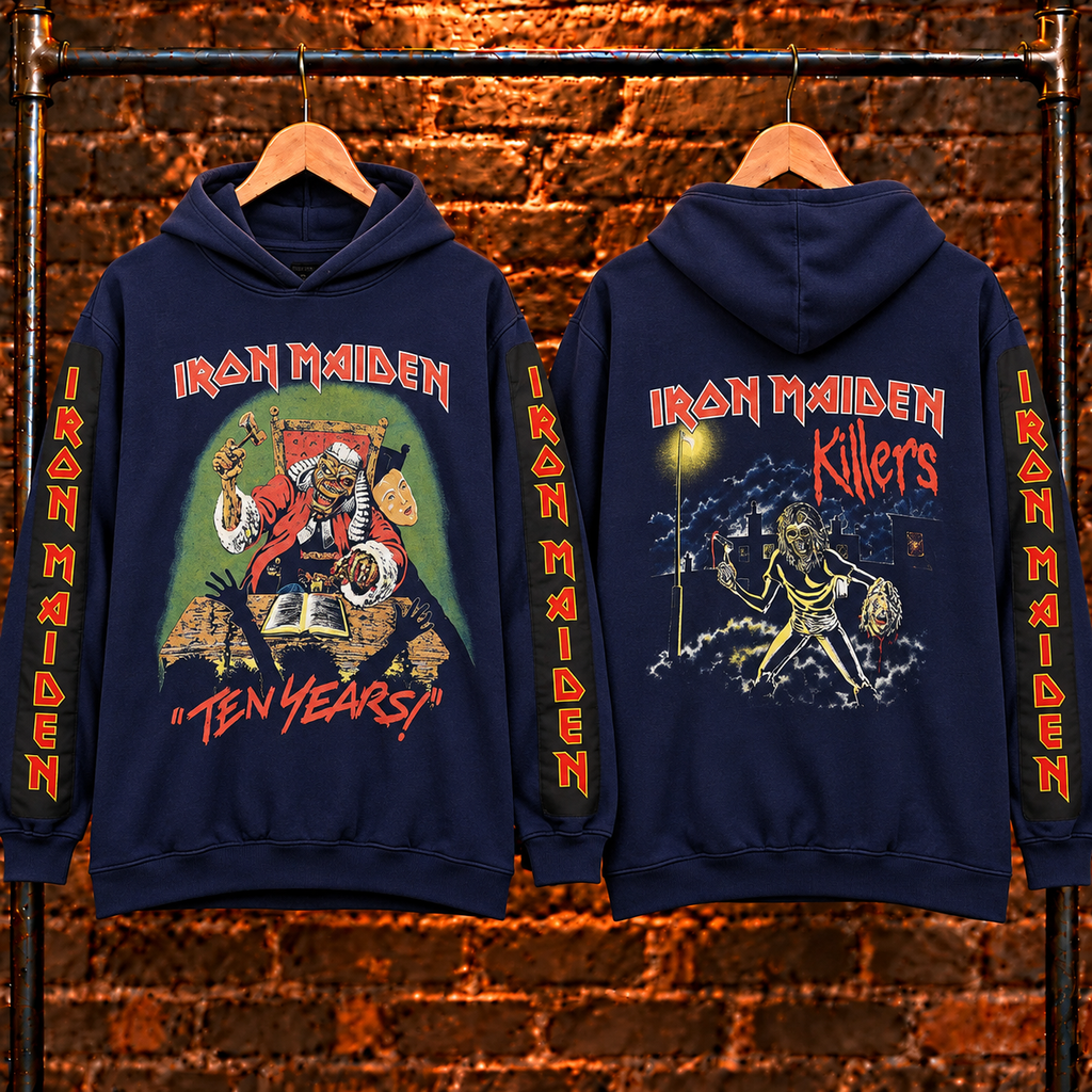 🔥 HOT PICK 🎸 Iron Maiden Hoodie ⚡ Rare Retro Rock Vibes