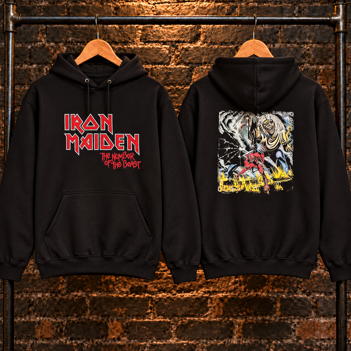🔥 HOT PICK 🎸 Iron Maiden Hoodie ⚡ Rare Retro Rock Vibes