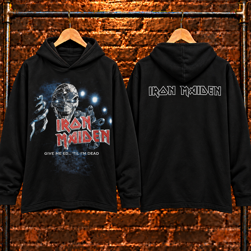 🔥 HOT PICK 🎸 Iron Maiden Hoodie ⚡ Rare Retro Rock Vibes