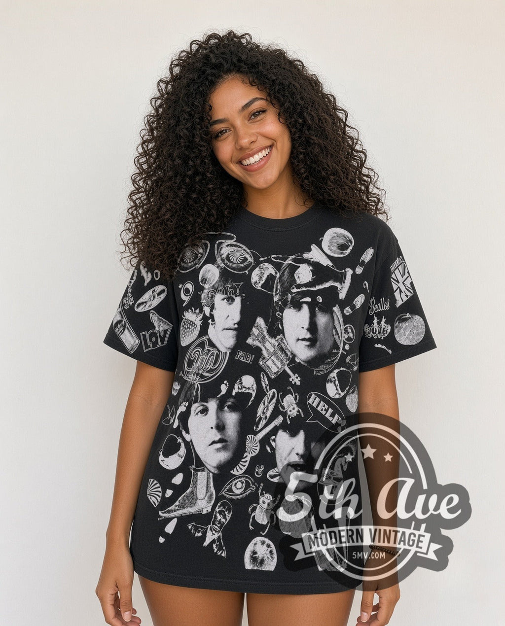 The Beatles – Help Collage All Over Print – Vintage Band T-Shirt