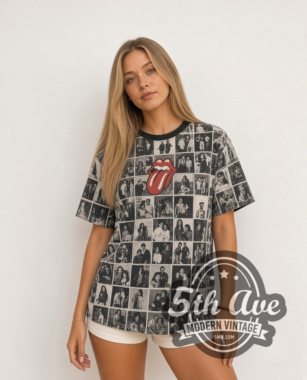 The Rolling Stones – Exile on Main St Collage All Over Print – Vintage Band T-Shirt