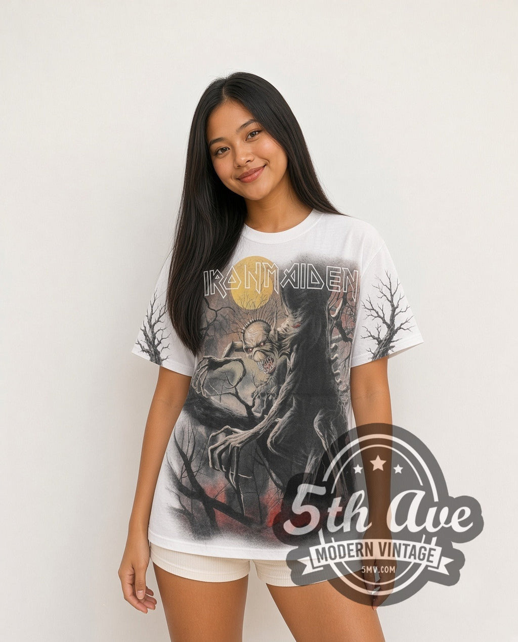 Iron Maiden – Fear of the Dark Eddie Tree Moon All Over Print – Vintage Band T-Shirt