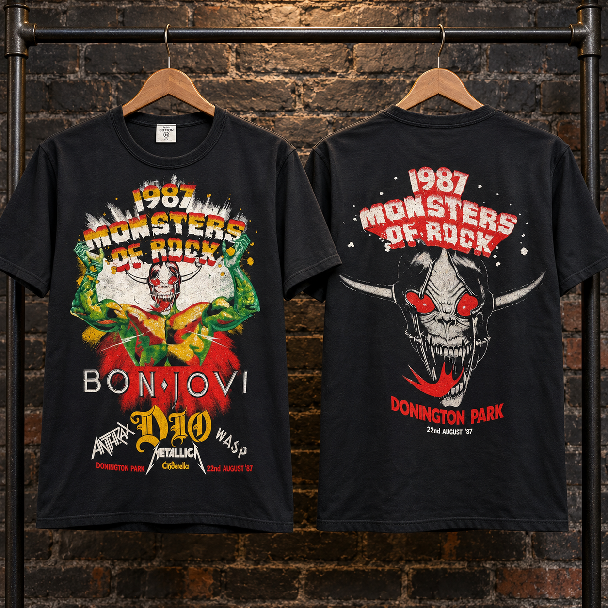 Monsters of Rock 1987 inspired T-Shirt front and back