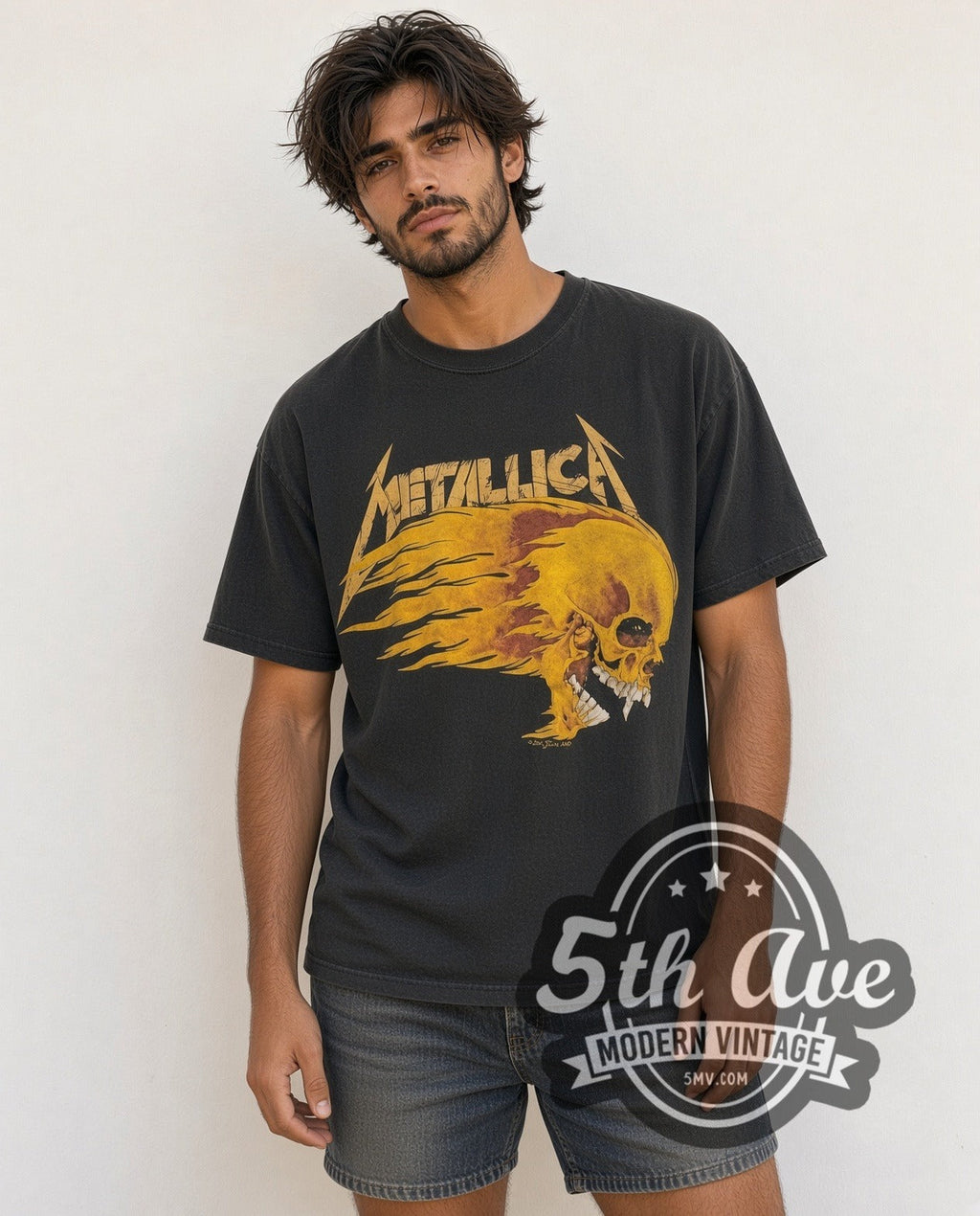 Metallica – Summer Shit '94 Flaming Skull – Vintage Band T-Shirt
